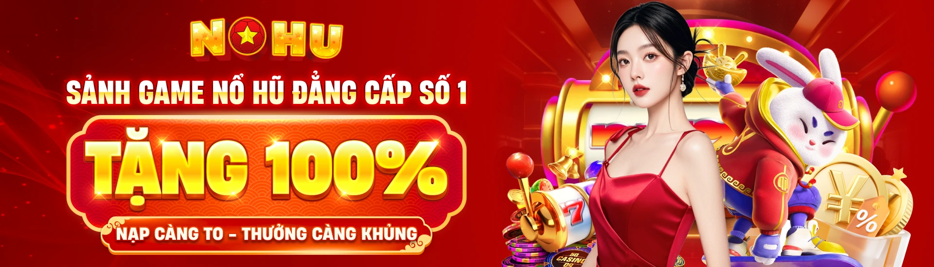 Banner 1 khuyến mãi tặng 100% nạp đầu